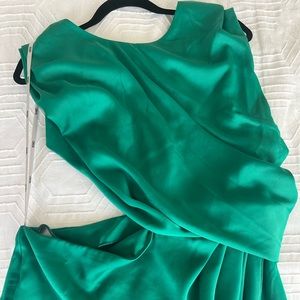 ASOS Jade Green Cut Out Wedding Guest Dress